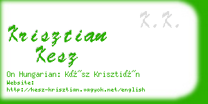 krisztian kesz business card